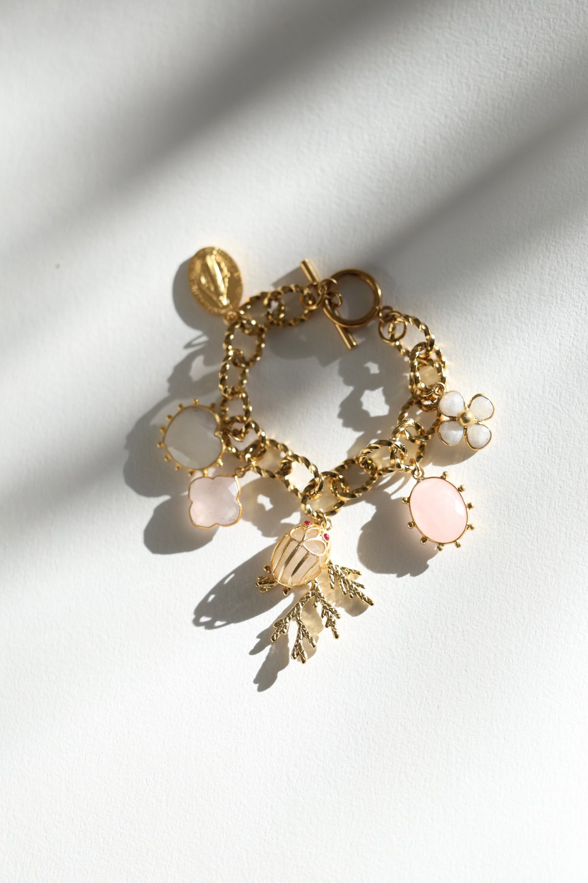 LE NATURALISTE — bracelet scarabées & pierres