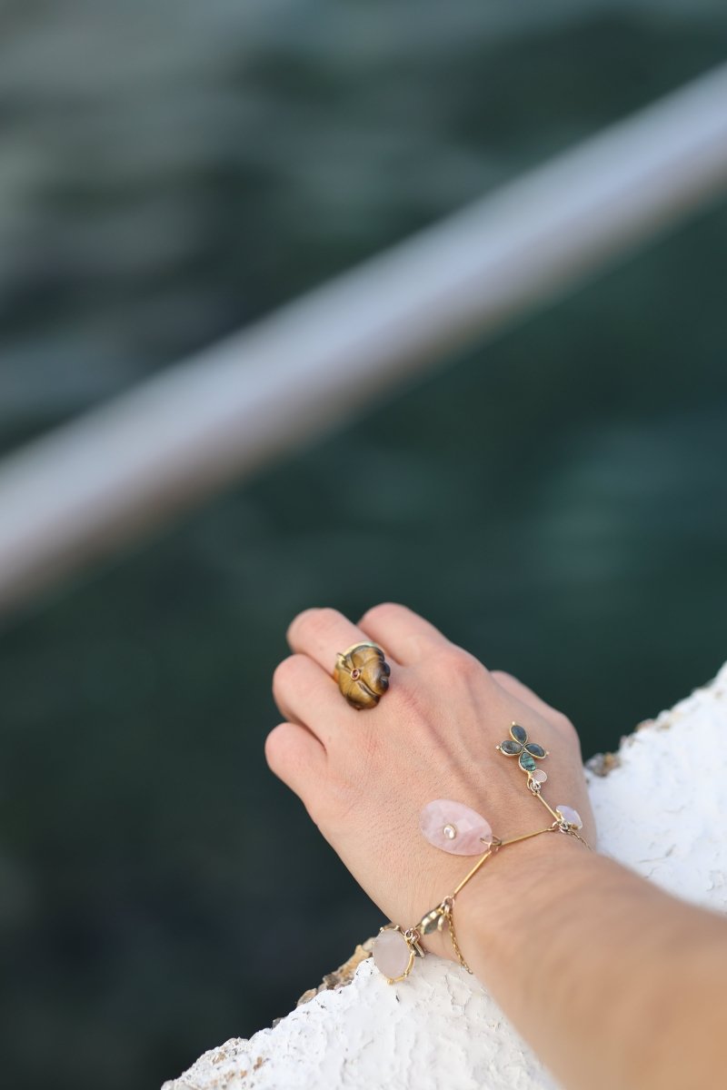 Bague La Tant Attendue — Fleur talisman & éclat intemporel - Mathilde ma muse : bijoux de créateur