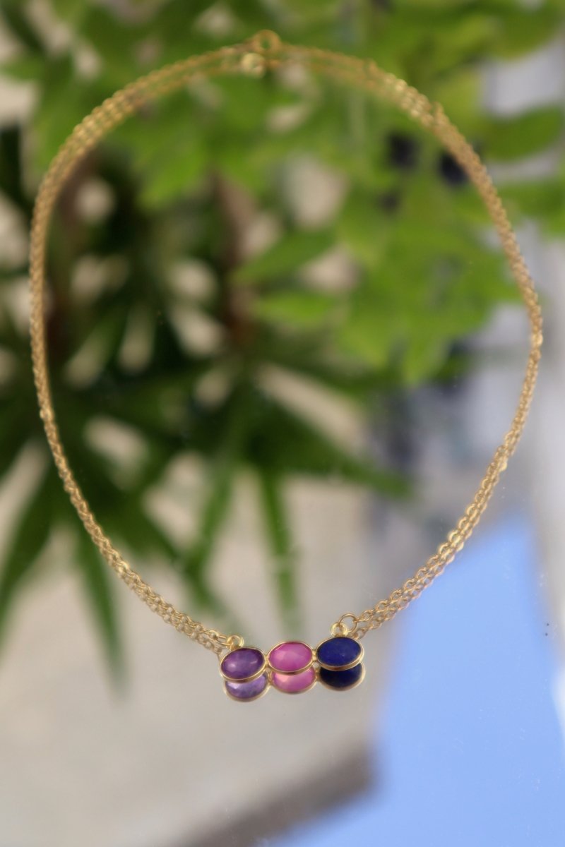 Collier Essential : Cocktail de Vertus Semi - Précieuses - Mathilde ma muse : bijoux de créateur