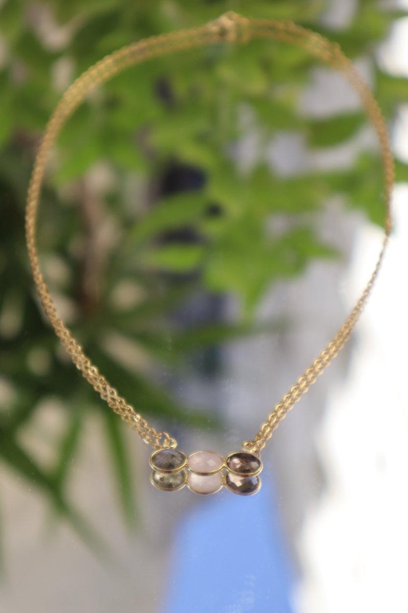 Collier Essential : Cocktail de Vertus Semi - Précieuses - Mathilde ma muse : bijoux de créateur