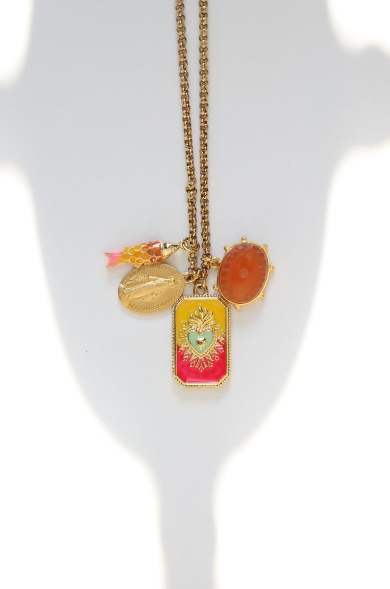Collier Gri - Gri — Trésors porte - bonheur - Mathilde ma muse : bijoux de créateur