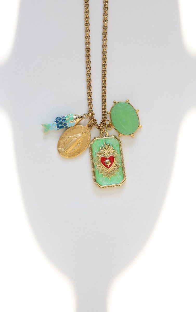 Collier Gri - Gri — Trésors porte - bonheur - Mathilde ma muse : bijoux de créateur