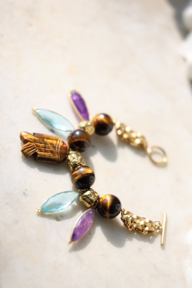 Le Nomade — Bracelet en pierres fines sculptées - Mathilde ma muse : bijoux de créateur