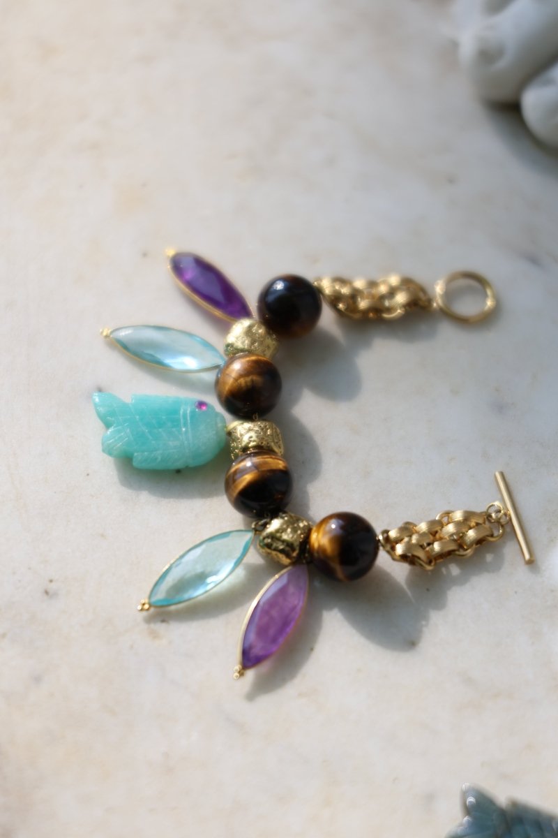Le Nomade — Bracelet en pierres fines sculptées - Mathilde ma muse : bijoux de créateur