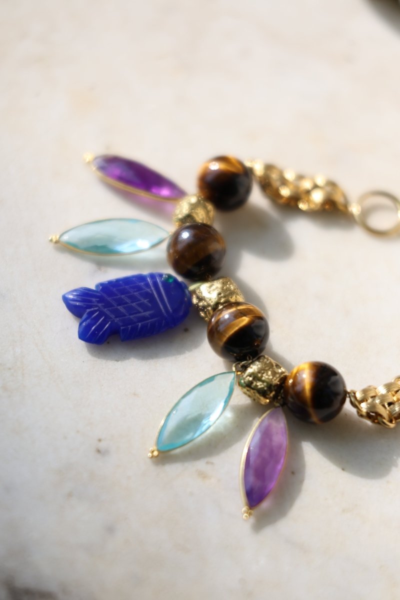 Le Nomade — Bracelet en pierres fines sculptées - Mathilde ma muse : bijoux de créateur
