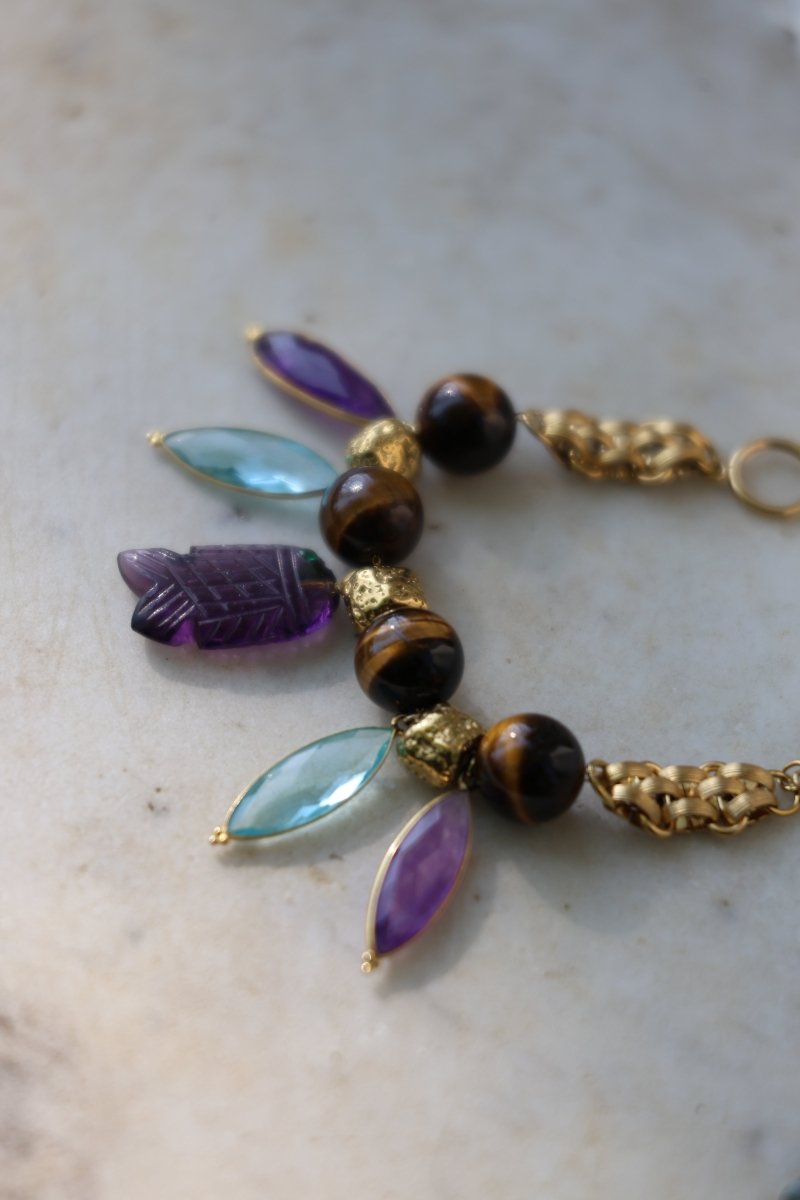 Le Nomade — Bracelet en pierres fines sculptées - Mathilde ma muse : bijoux de créateur