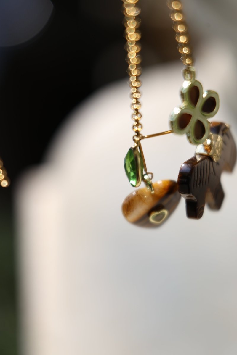 Le Souverain — Sautoir mobile en pierres fines sculptées - Mathilde ma muse : bijoux de créateur