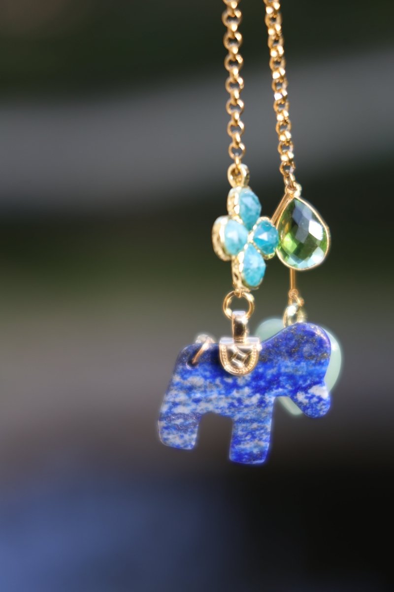 Le Souverain — Sautoir mobile en pierres fines sculptées - Mathilde ma muse : bijoux de créateur