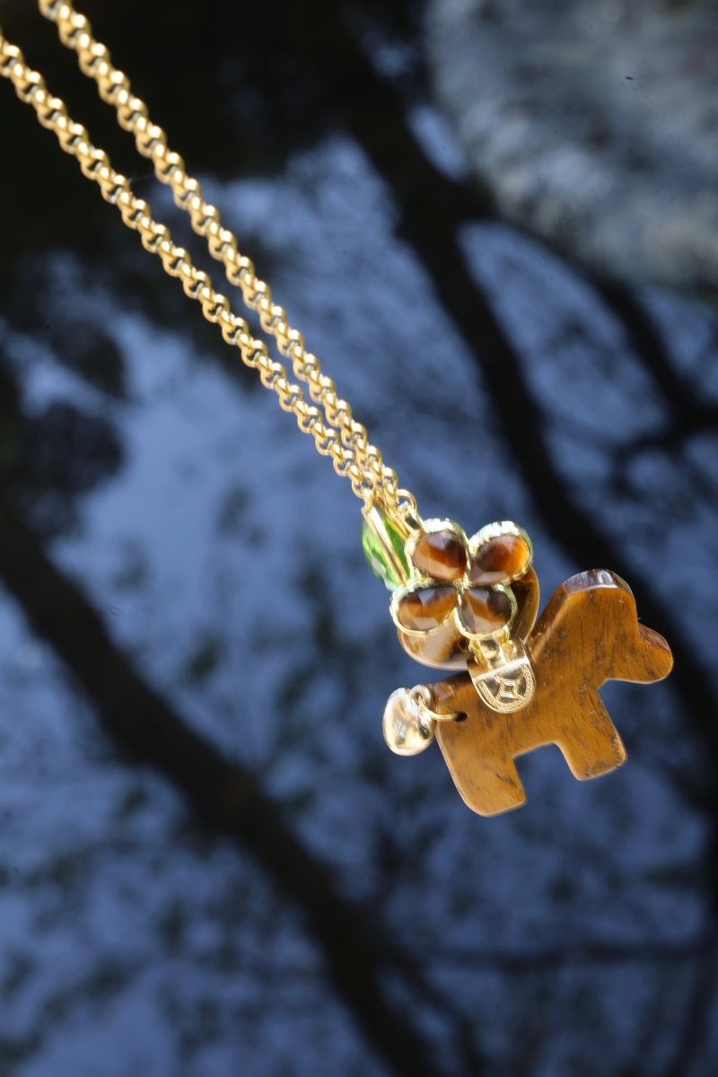 Le Souverain — Sautoir mobile en pierres fines sculptées - Mathilde ma muse : bijoux de créateur