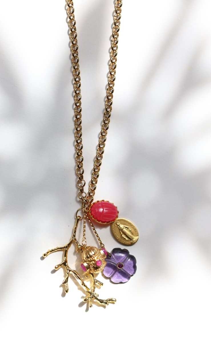Sautoir Florentin – l’éclat des talismans - Mathilde ma muse : bijoux de créateur