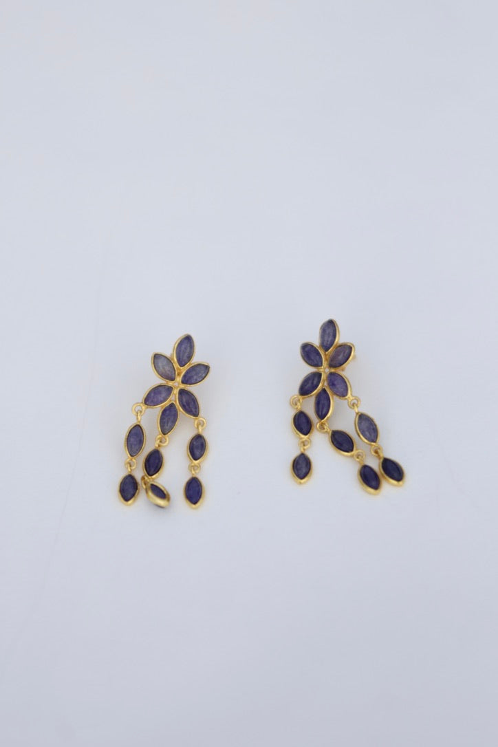 Les Florales – Boucles d’oreilles sodalite