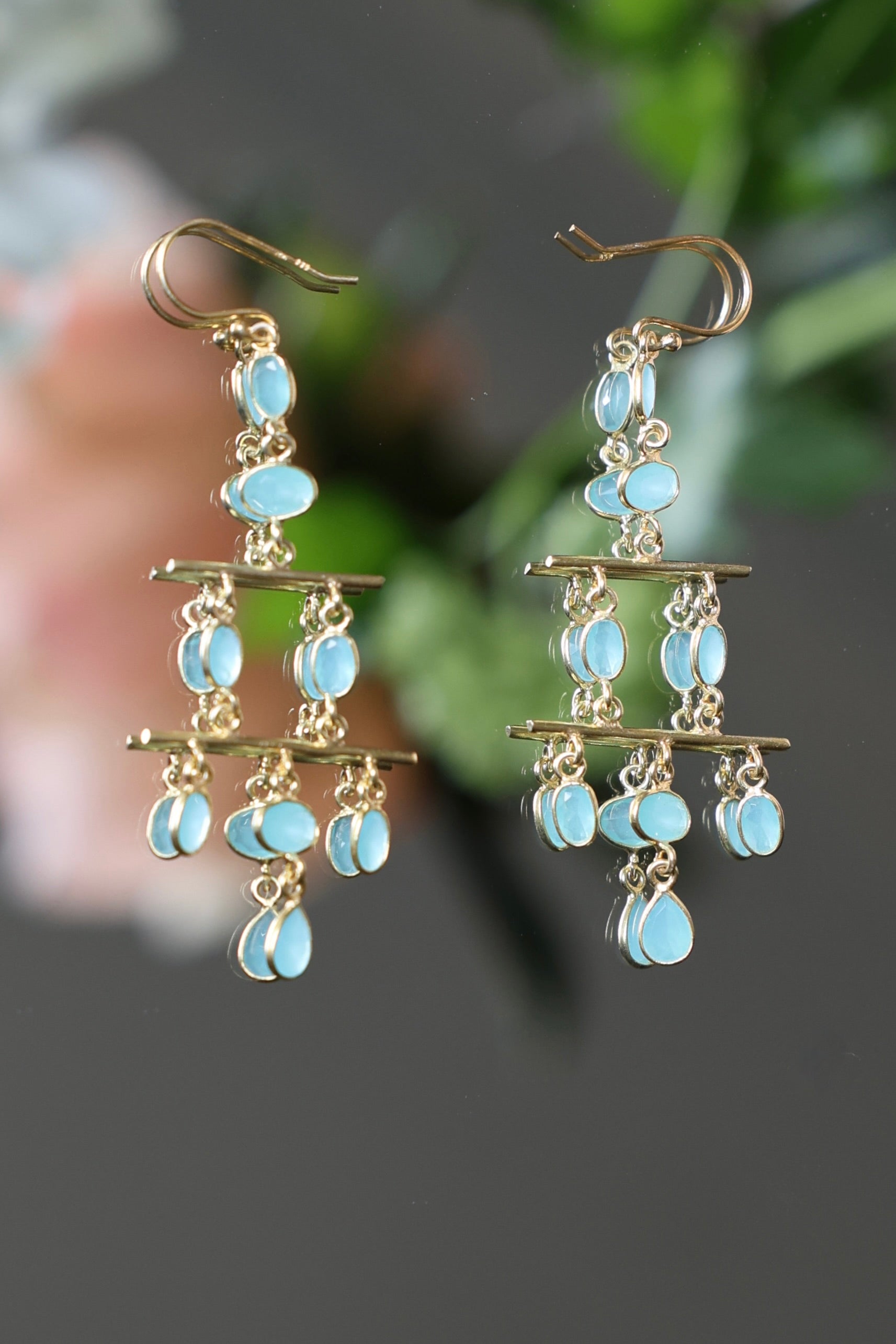 Boucles d'Oreilles Harmonie Céleste en Vermeil