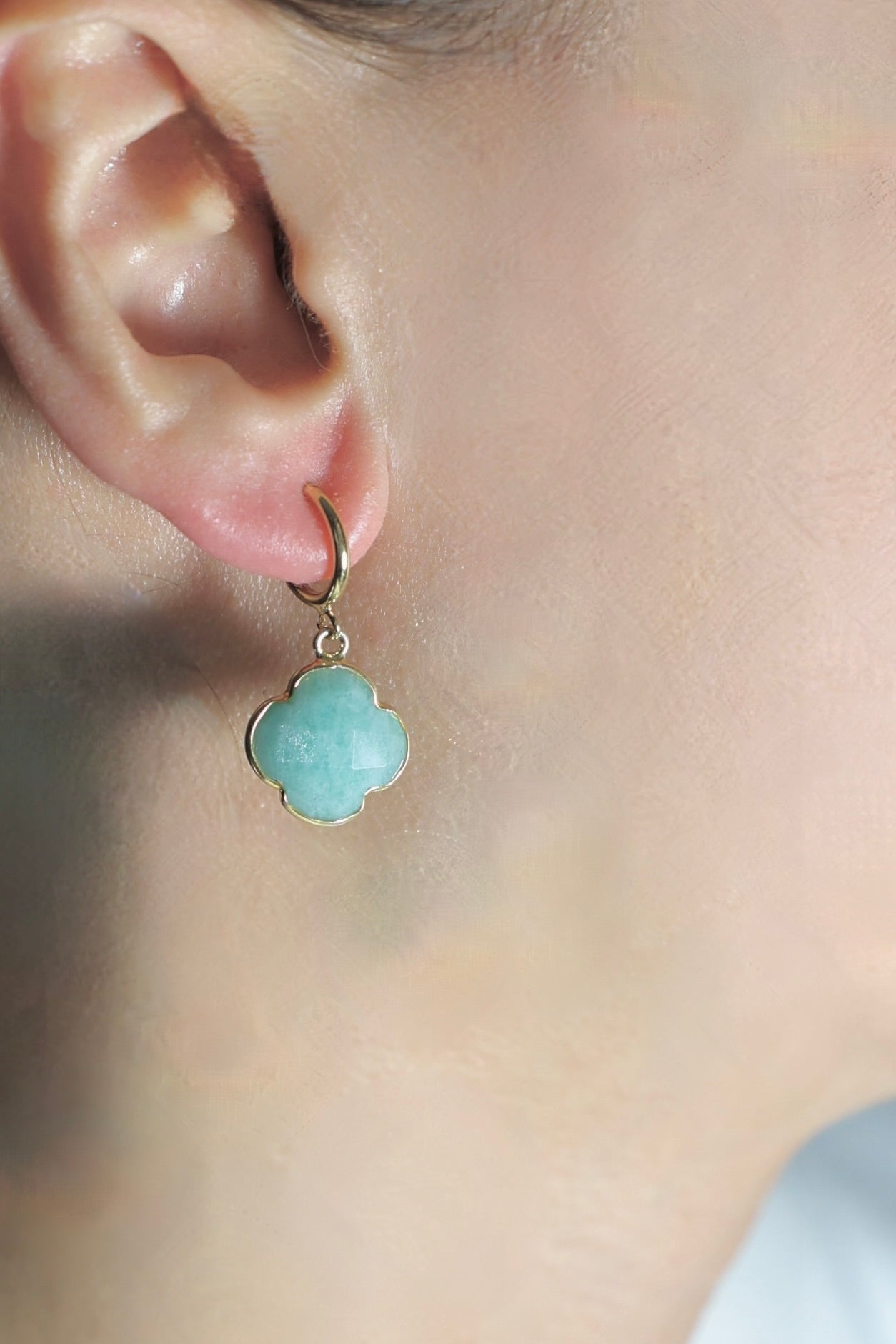 Flower of life stone earrings