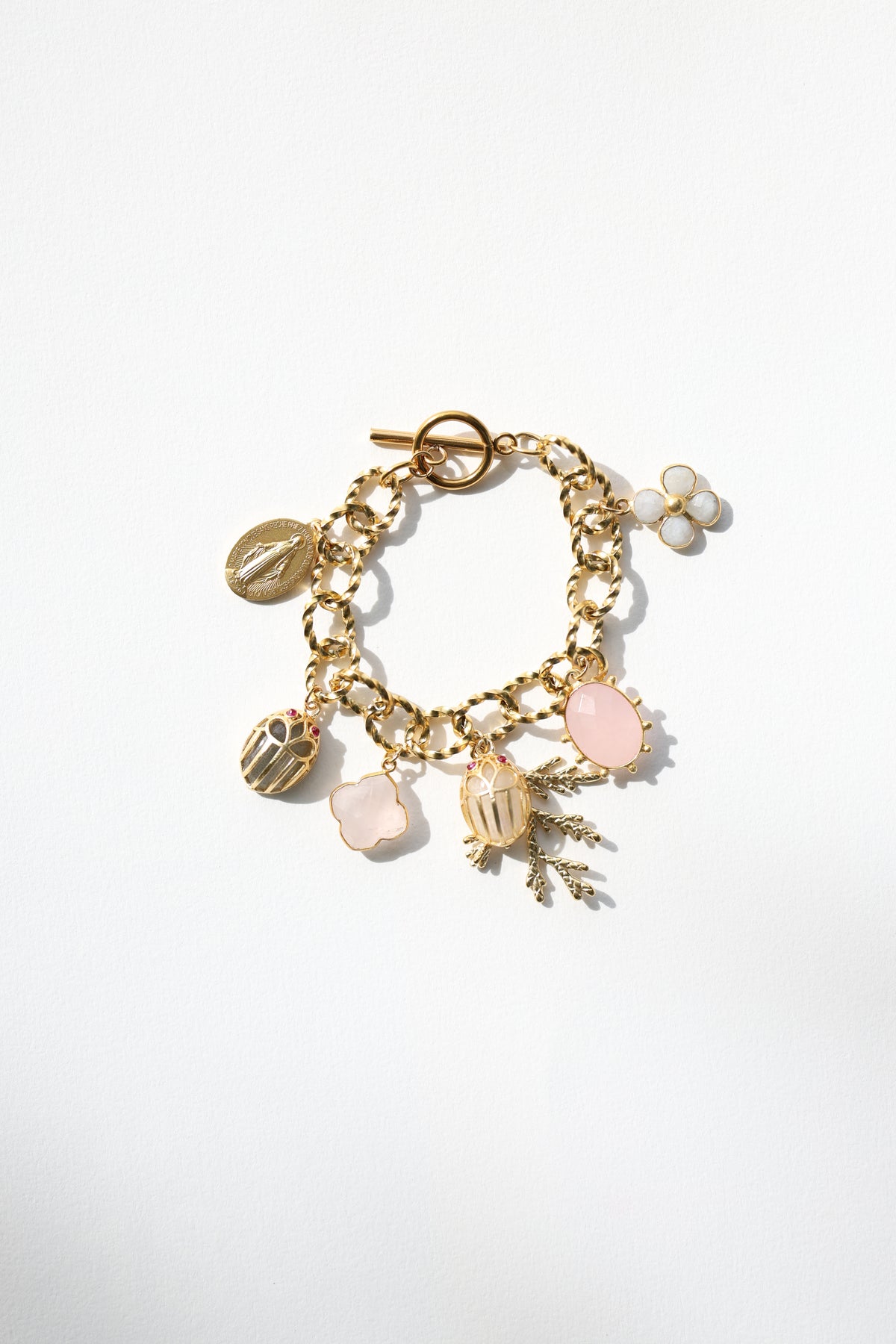 LE NATURALISTE — bracelet scarabées & pierres