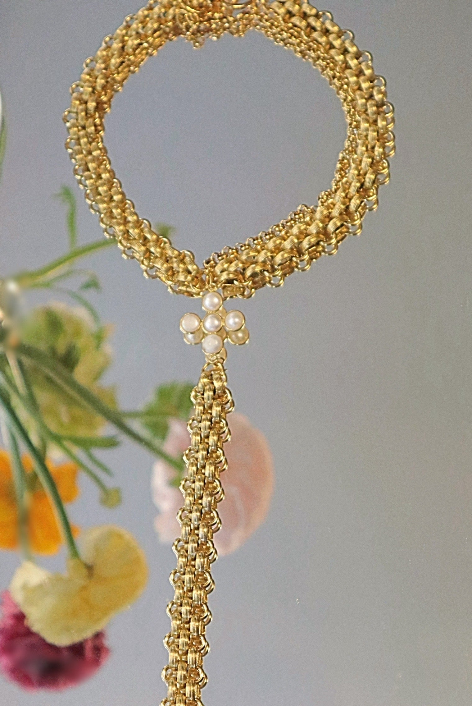 "Elegance Pearl" Tie Necklace - Félineance Collection