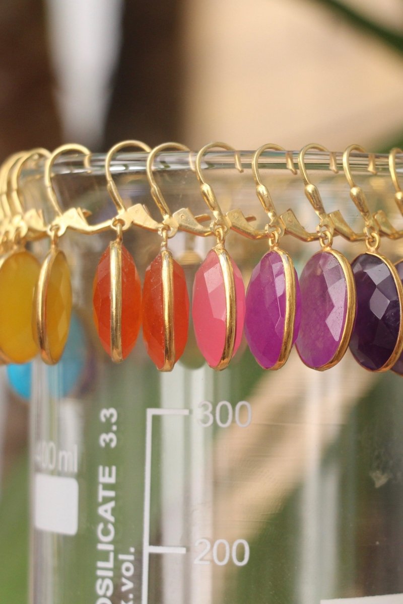 Boucles d'oreilles pierres - Mathilde ma muse : bijoux de créateur