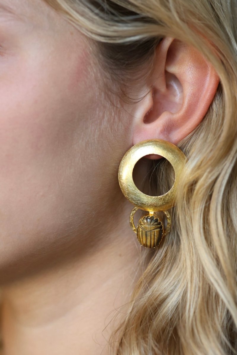 Boucles d'Oreilles Scarabées Lumineux - Mathilde ma muse : bijoux de créateur
