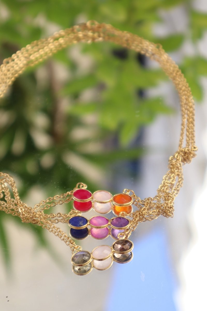 Collier Essential : Cocktail de Vertus Semi - Précieuses - Mathilde ma muse : bijoux de créateur