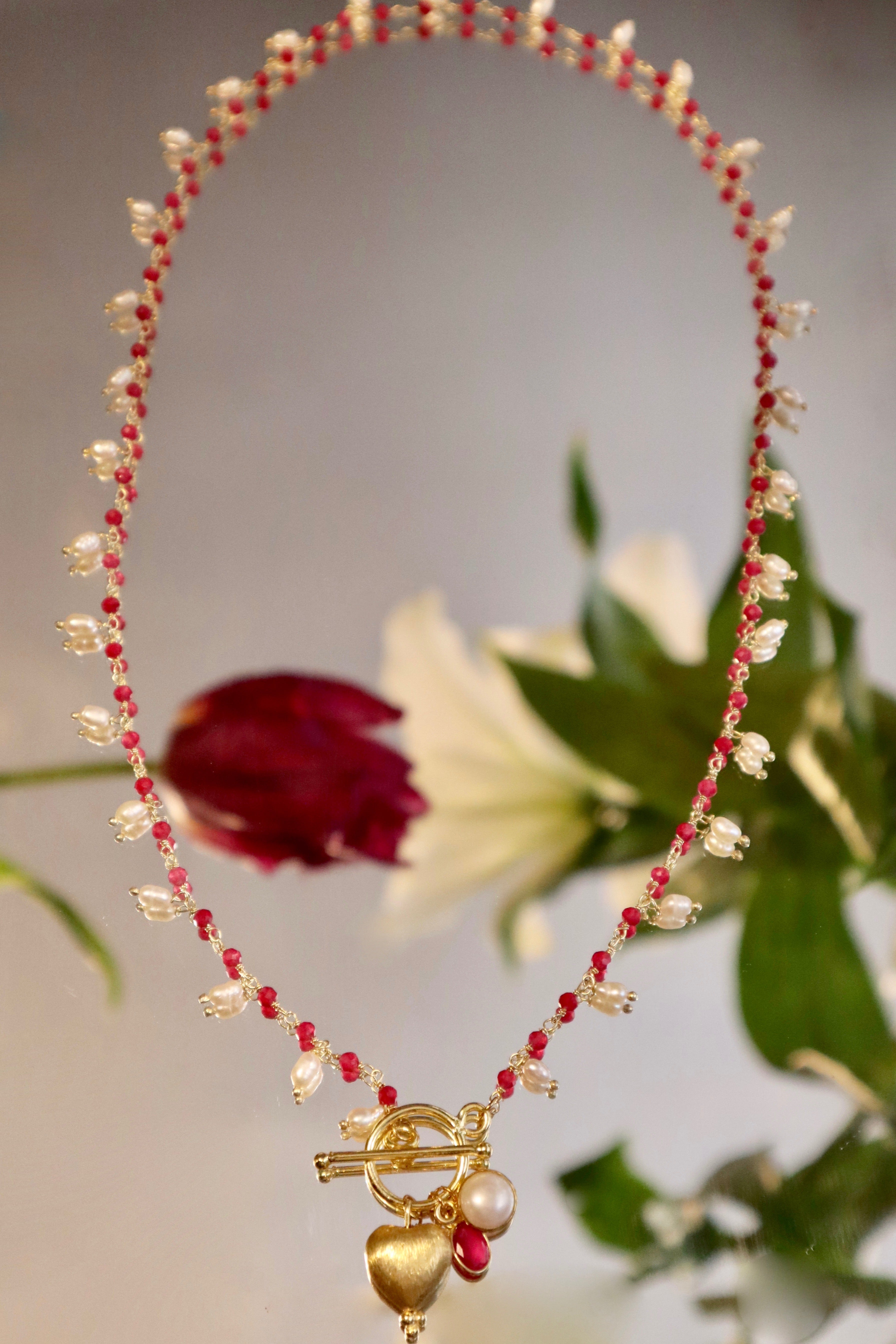 Eternal Heart Necklace - "Winter Garden"