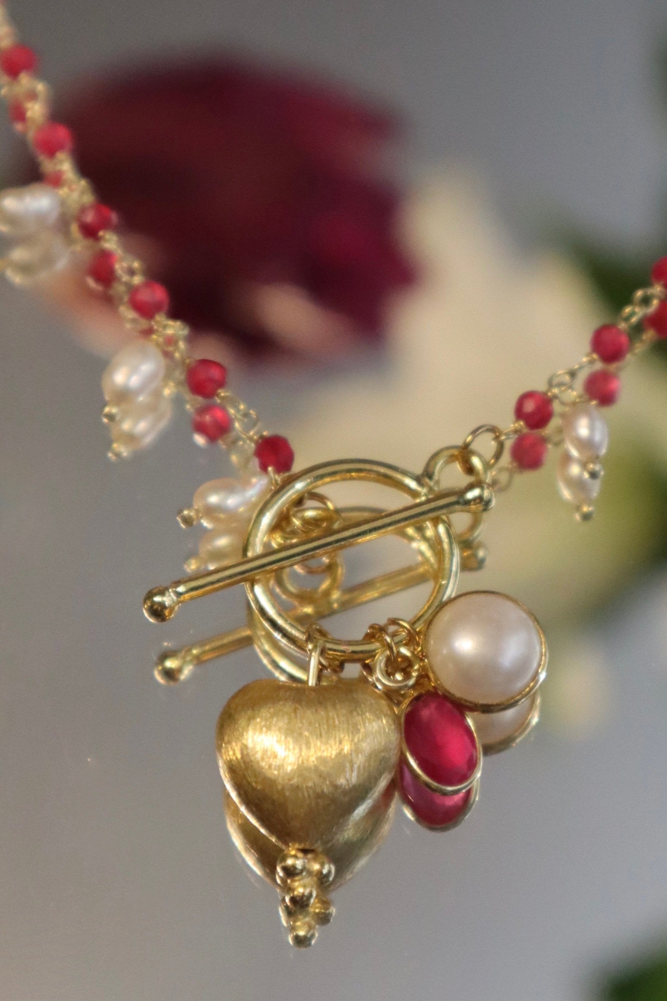 Eternal Heart Necklace - "Winter Garden"