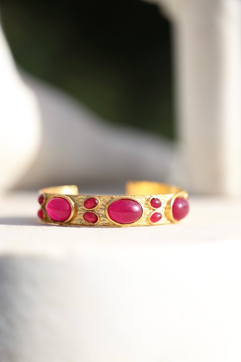 Milo – Jonc martelé et pierres fines - Mathilde ma muse : bijoux de créateur