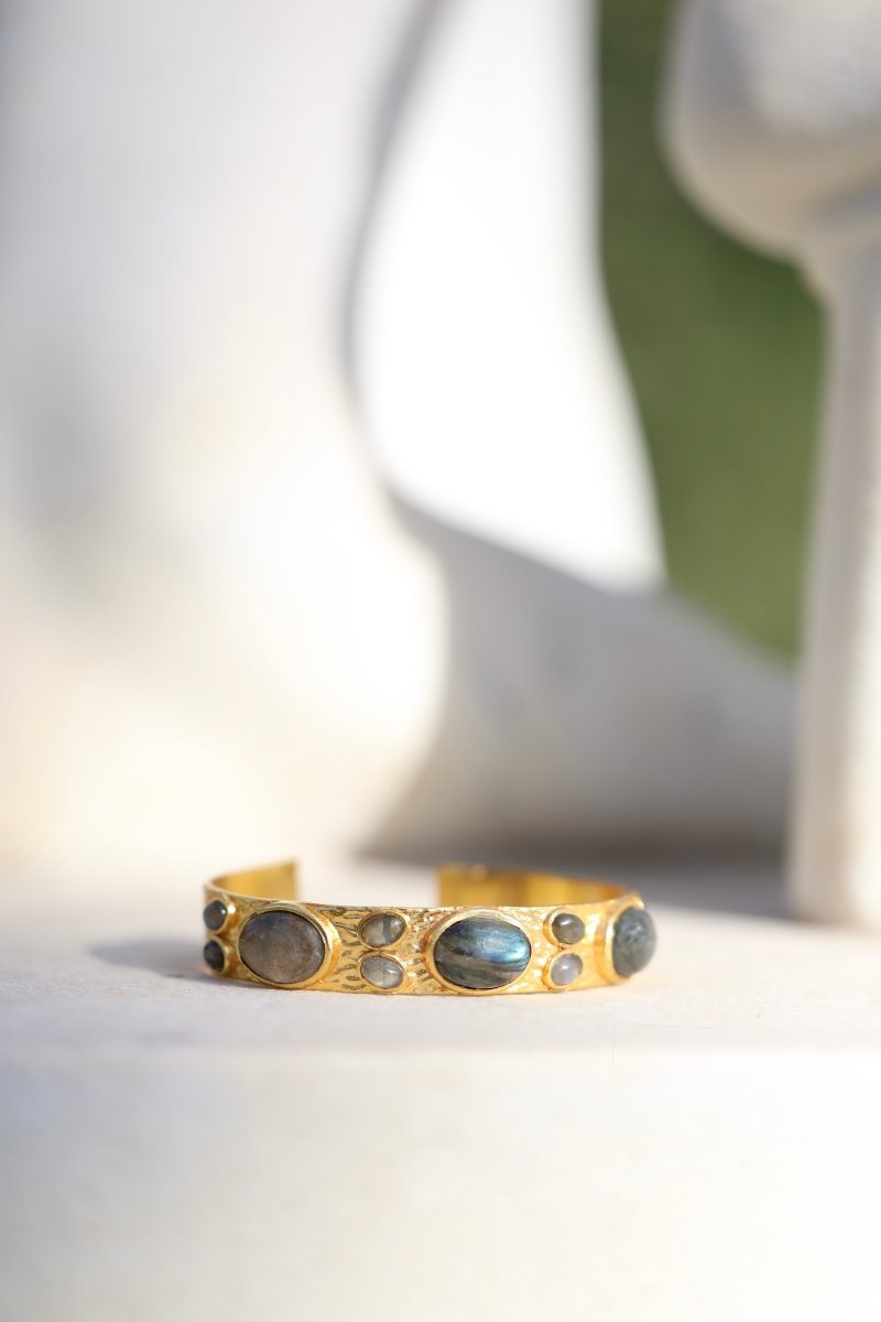 Milo – Jonc martelé et pierres fines - Mathilde ma muse : bijoux de créateur