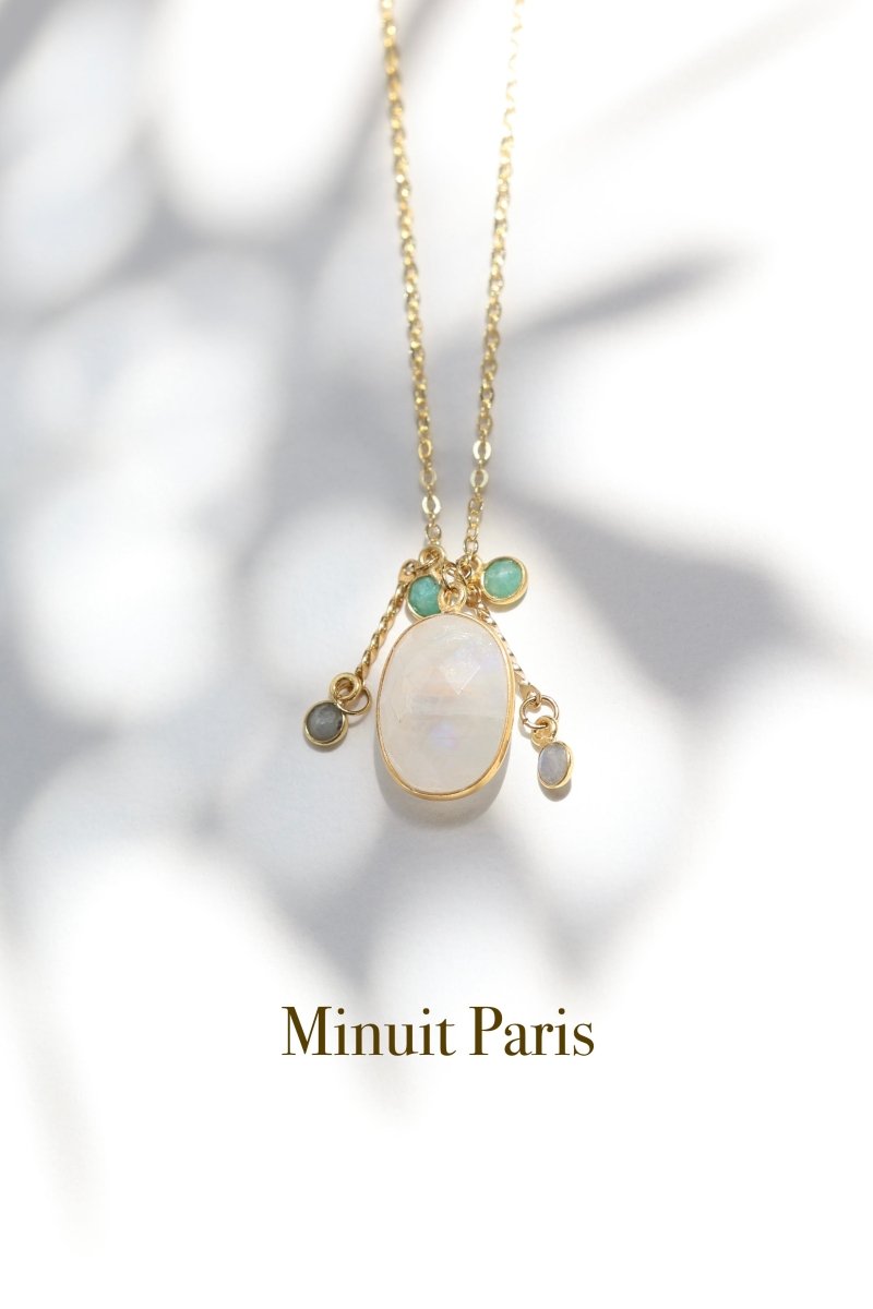 Minuit Paris — Collier Pierre de lune, Labradorite & Amazonite 8 - Mathilde ma muse : bijoux de créateur