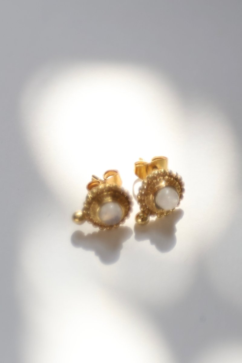 Puces d'Oreilles rondes en Vermeil - Mathilde ma muse : bijoux de créateur