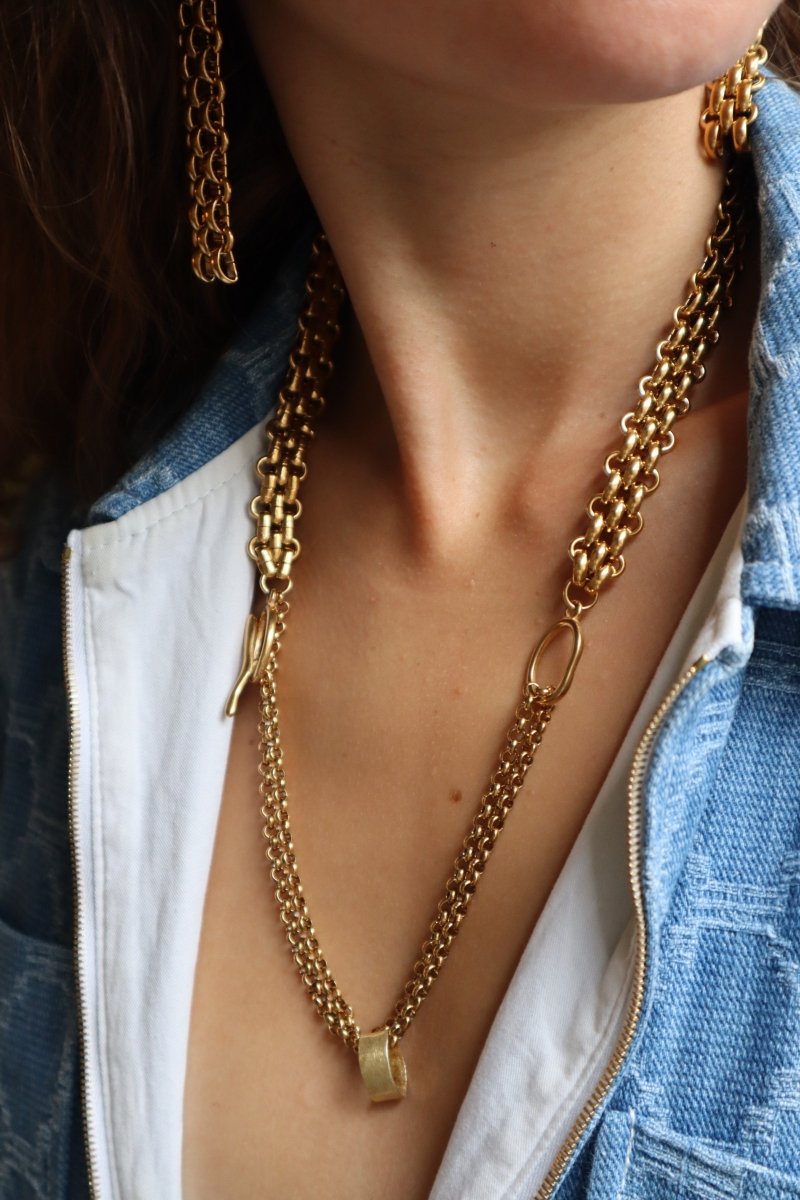 Sautoir Felineance - Luxe Sauvage - Mathilde ma muse : bijoux de créateur