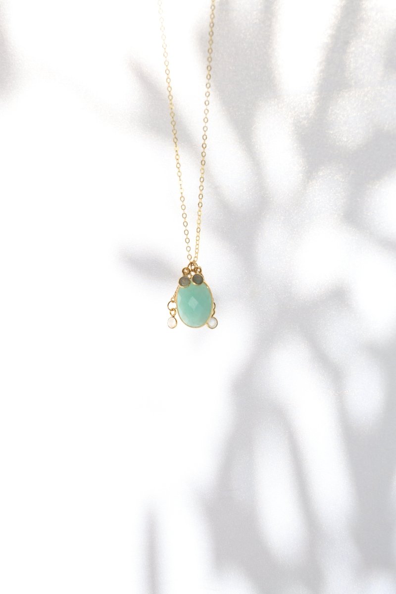 Vent léger — Collier Amazonite, Pierre de lune & Labradorite 2 - Mathilde ma muse : bijoux de créateur