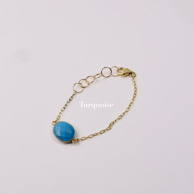 Bracelet chaîne turquoise
