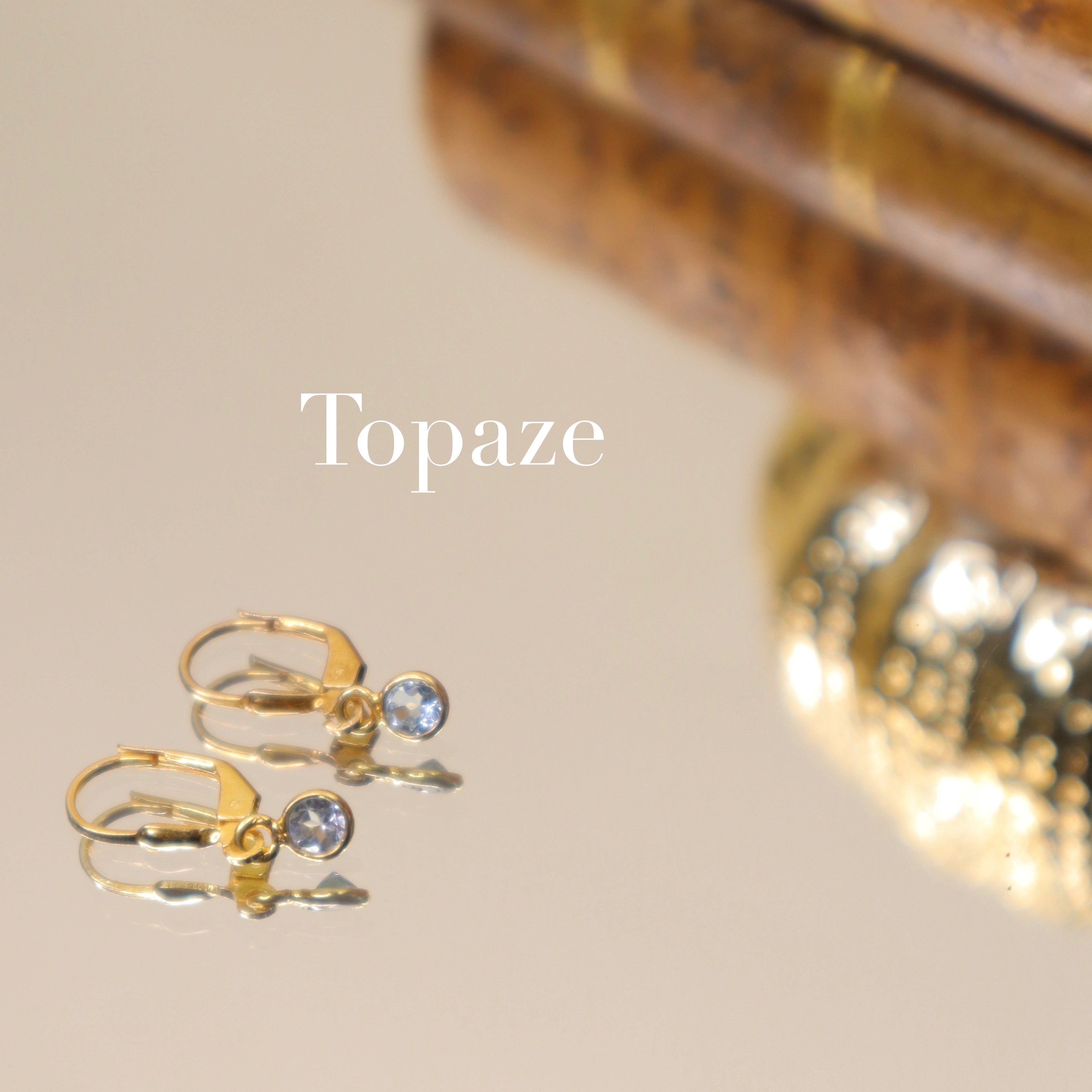 Boucles d'oreilles mini topaze