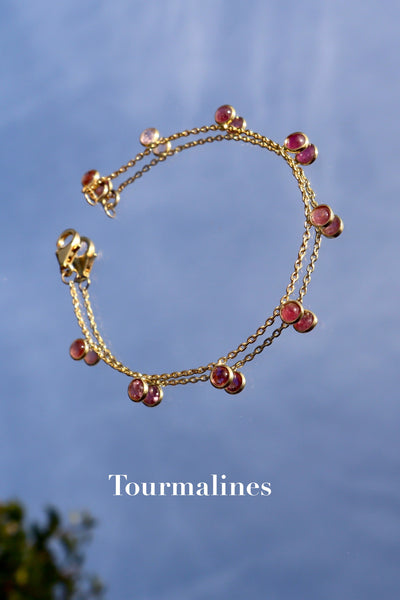 Bracelet chainette multi-pierres