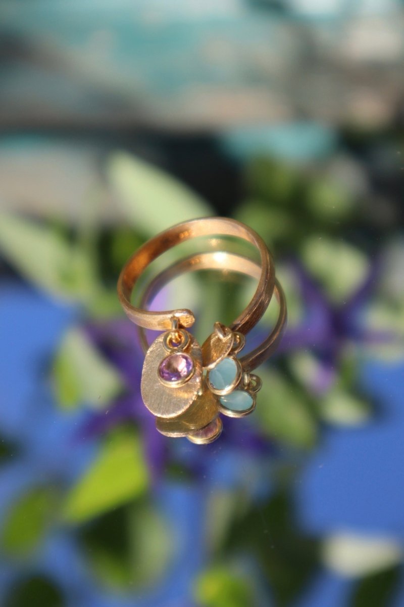 Bague d'été en pierres semi - précieuses - Mathilde ma muse : bijoux de créateur