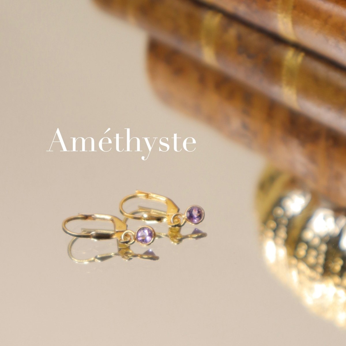 Boucles d'oreilles minis pierres - Mathilde ma muse : bijoux de créateur